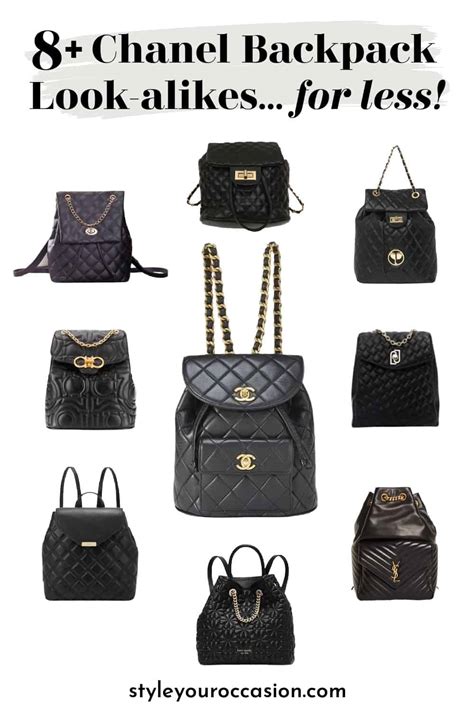 chanel dupe backpack|chanel chain bag look alike.